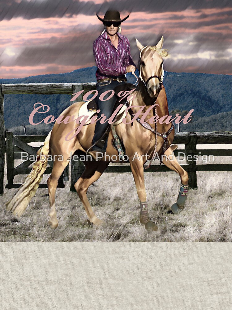 COWGIRL HEART, COWGIRLS AND HORSES WHAT COULD BE A BETTER DESIGN. by Barbara Jean Photo Art And Design