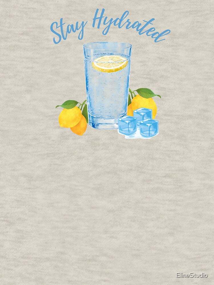 Stay Hydrated Lemon Water | Fresh Summer Vibes Coastal Graphic by ElineStudio