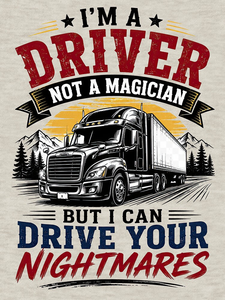 Truck Driver Funny T-Shirt by Ramkumar2025