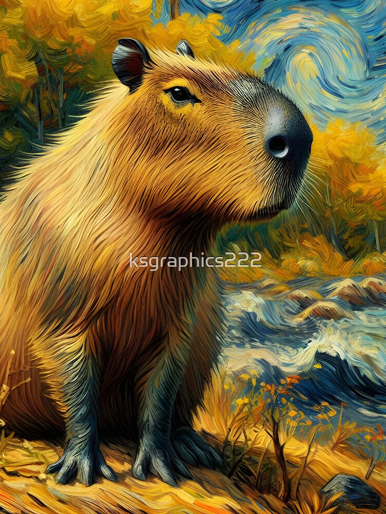 Capybara Art #37 | Capybara Lovers by ksgraphics222