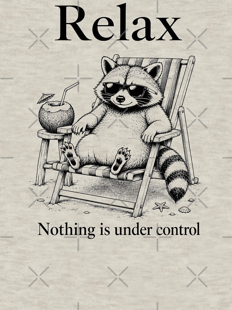 Relax Nothing is Under Control, Funny Raccoon 2 by sentfromemily
