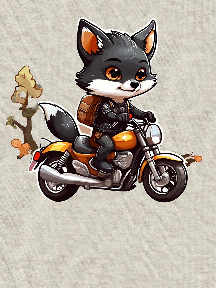 Travel | Fox | motorcycle | funny fox by BandEArtCo