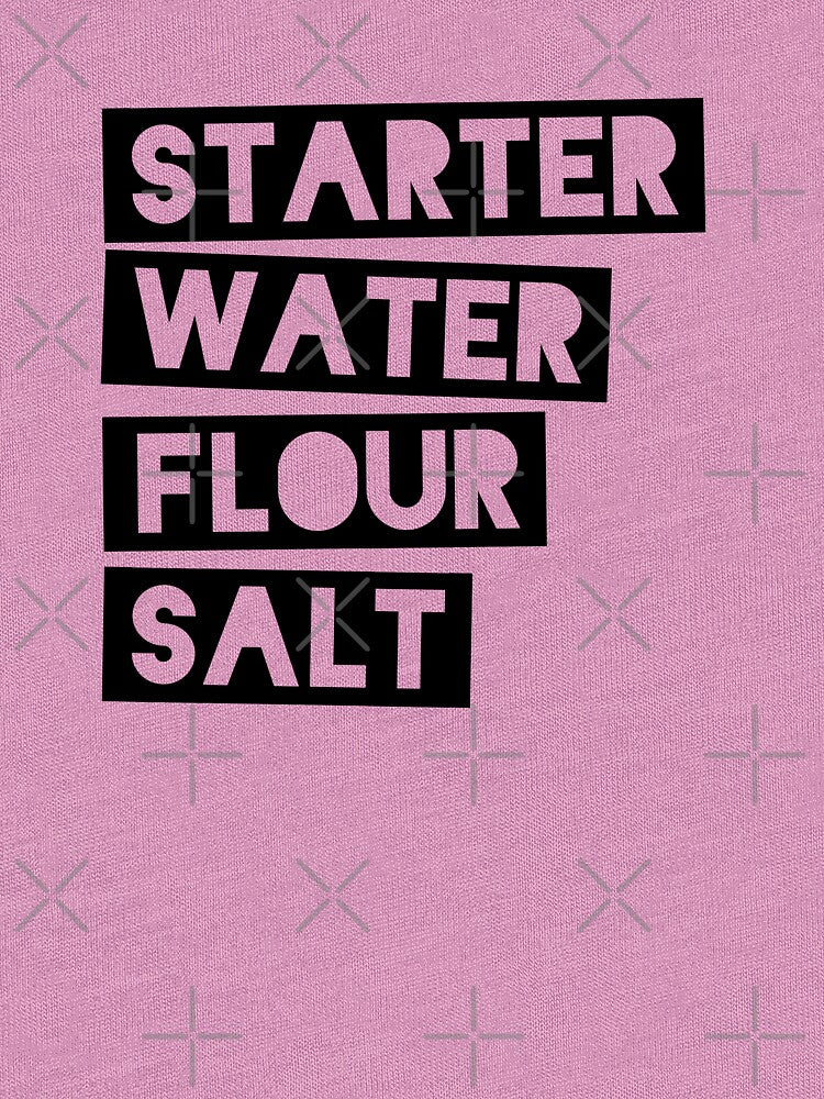Sourdough Ingredients (Black Block Letters) | by PixelsandPulp