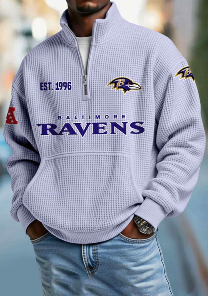 Ravens EST 1996 Half Zip Waffle Unisex