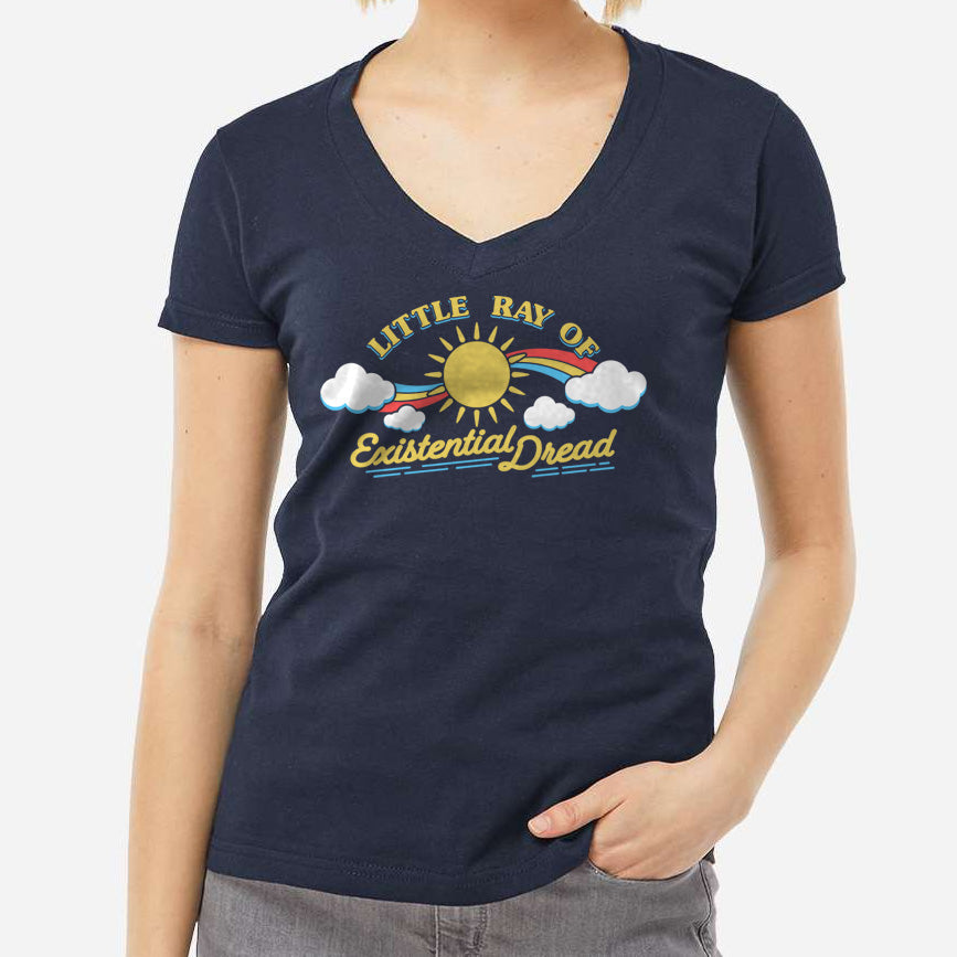 Women's Little Ray of Existential Dread Vneck T-Shirt