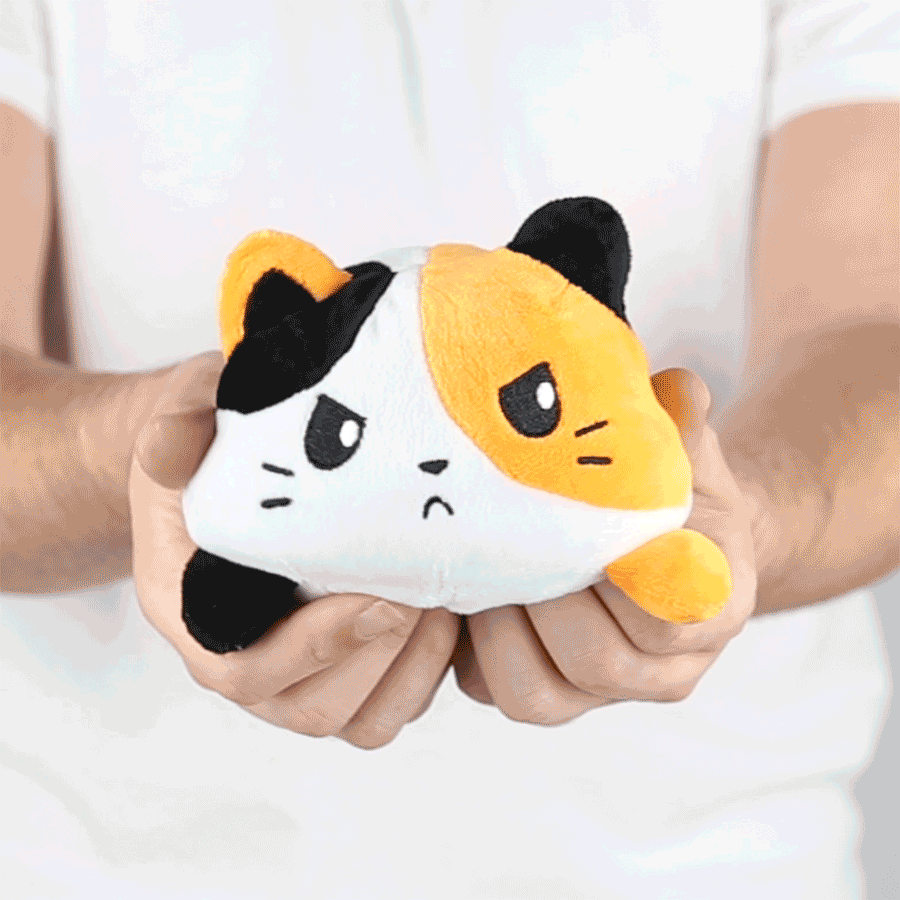 TeeTurtle Reversible Cat Plushie (Calico) Unisex