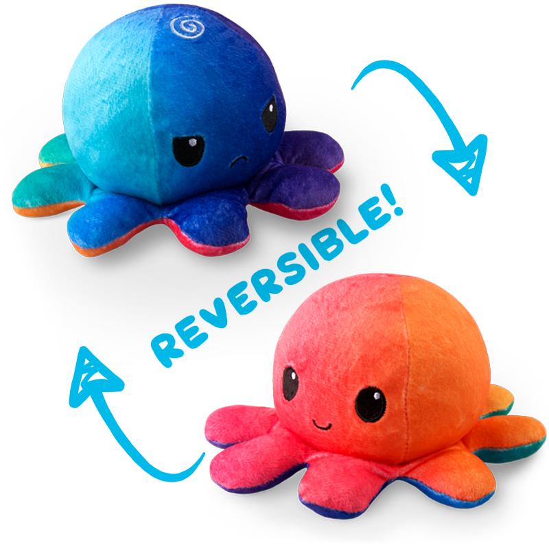 TeeTurtle Reversible Octopus Plushie (Mermaid + Sunset) Unisex