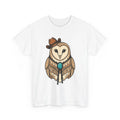 Owl Hat Western Shirt Cowgirl Cowboy Gift Women Line Art Tee Western Hat