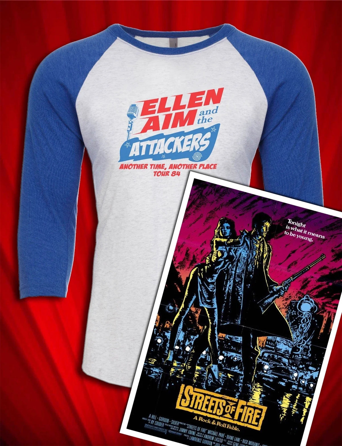 Ellen Aim & the Attackers Vintage Rock n Roll Streets of Fire Jim Steinman Unisex