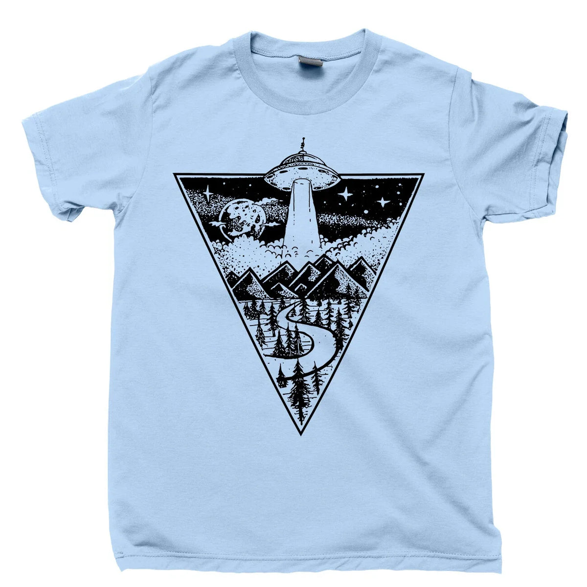 Aliens T Shirt Spaceship Pyramids Stars Mars Space Tattoo DVD Blu Ray Poster Tee Unisex