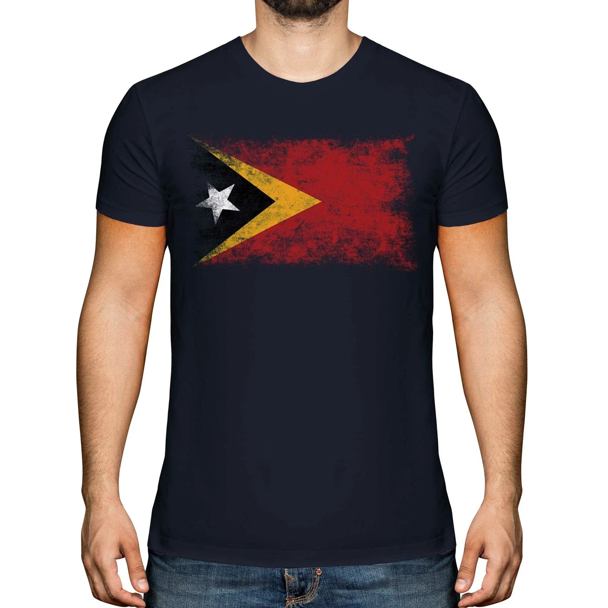 EAST TIMOR DISTRESSED FLAG MENS TOP TIMOR LOROSA'E TIMORESE TIMOR-LESTE Unisex
