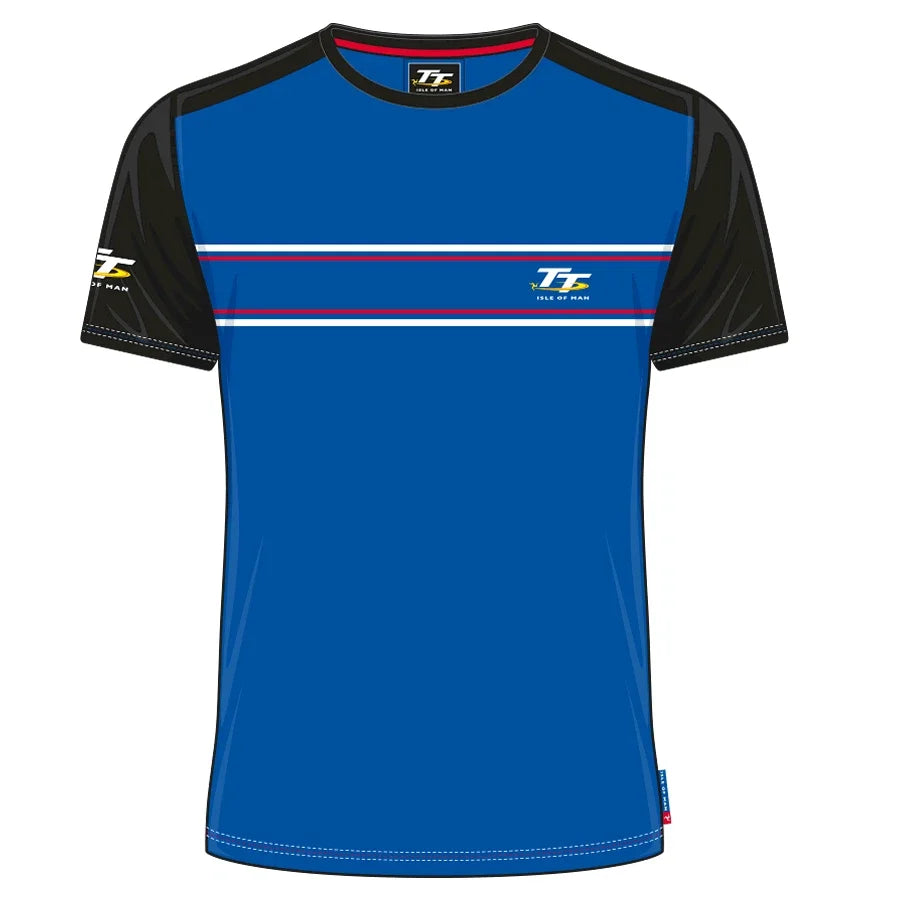 Official Isle of Man TT Races Petrol Blue Custom's T'Shirt - 19ACTS6 Unisex