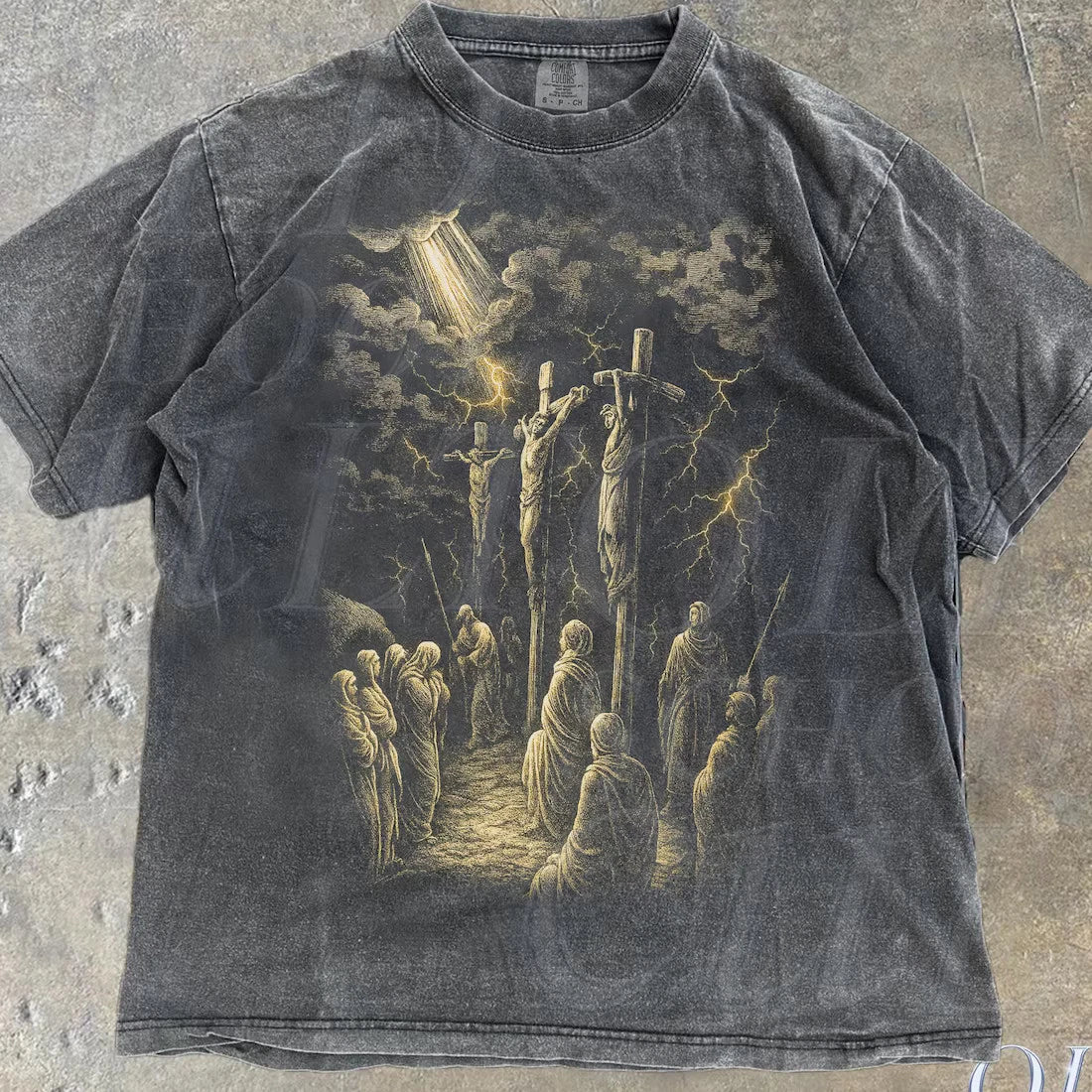 Jesus Crucifixion Scene Vintage Style Graphic Shirt,Retro Comfort Jesus Unisex