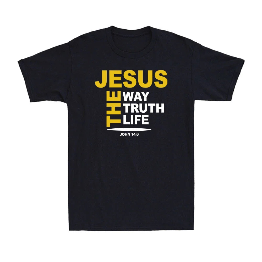 Jesus Way Life Truth Religious Christian Pray God Faith Gift Men's T-Shir Unisex