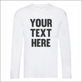Personalised Fruit of the Loom Mens T Original Custom Printed Long Sleeve TShirt Unisex