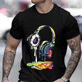 new Men's Oversized Hip Hop Graphic | Melting Headset Print | Unisex