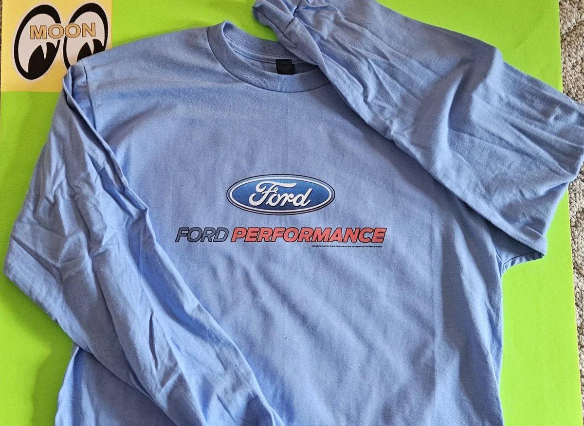 Ford Performance Logo Crew Neck Men's Blue Long Sleeve . Unisex