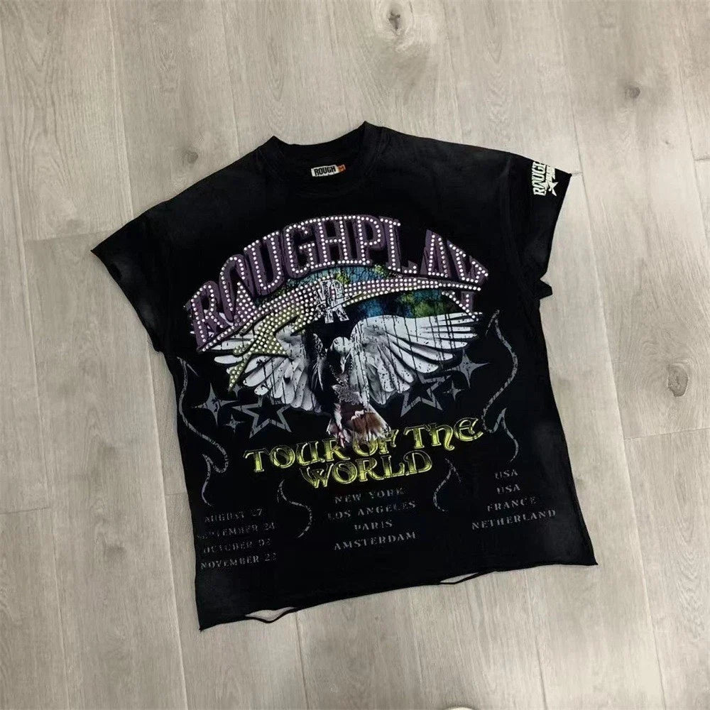 RoughPlay Beaded Washed Vintage Sleeveless Unisex
