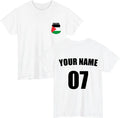 Personalised Palestine Football Custom Name Number Fan Gift Unisex Top Unisex