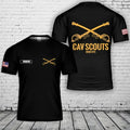 Custom Name US Army Cav Scouts Since 1775 3D Shirt Military AOP SHirt S-5XL Unisex