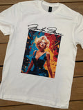 Marilyn Monroe Retro Classic Film 70s T Shirt White Unisex