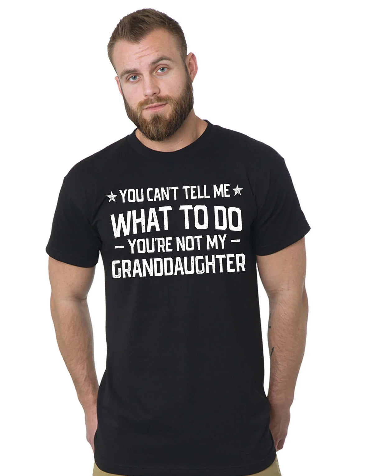 Men's Papa Grandpa T-shirt Grandfather Gift Tee you cant tell me what to do Tee