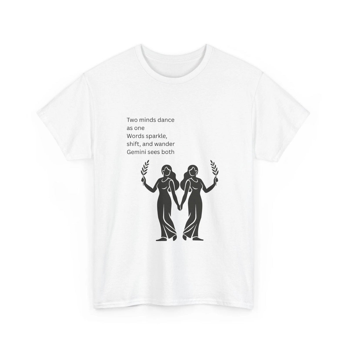 Gemini Twins silhouette tee | Zodiac astrology shirt