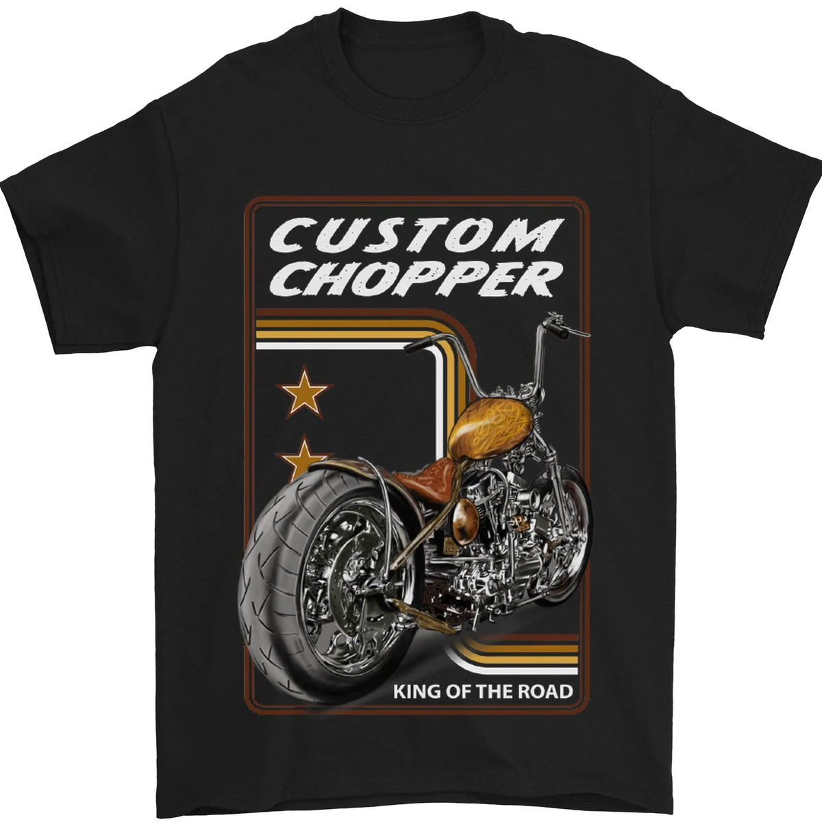 Biker Custom Chopper Motorbike Motorcycle Mens 100% Cotton Unisex