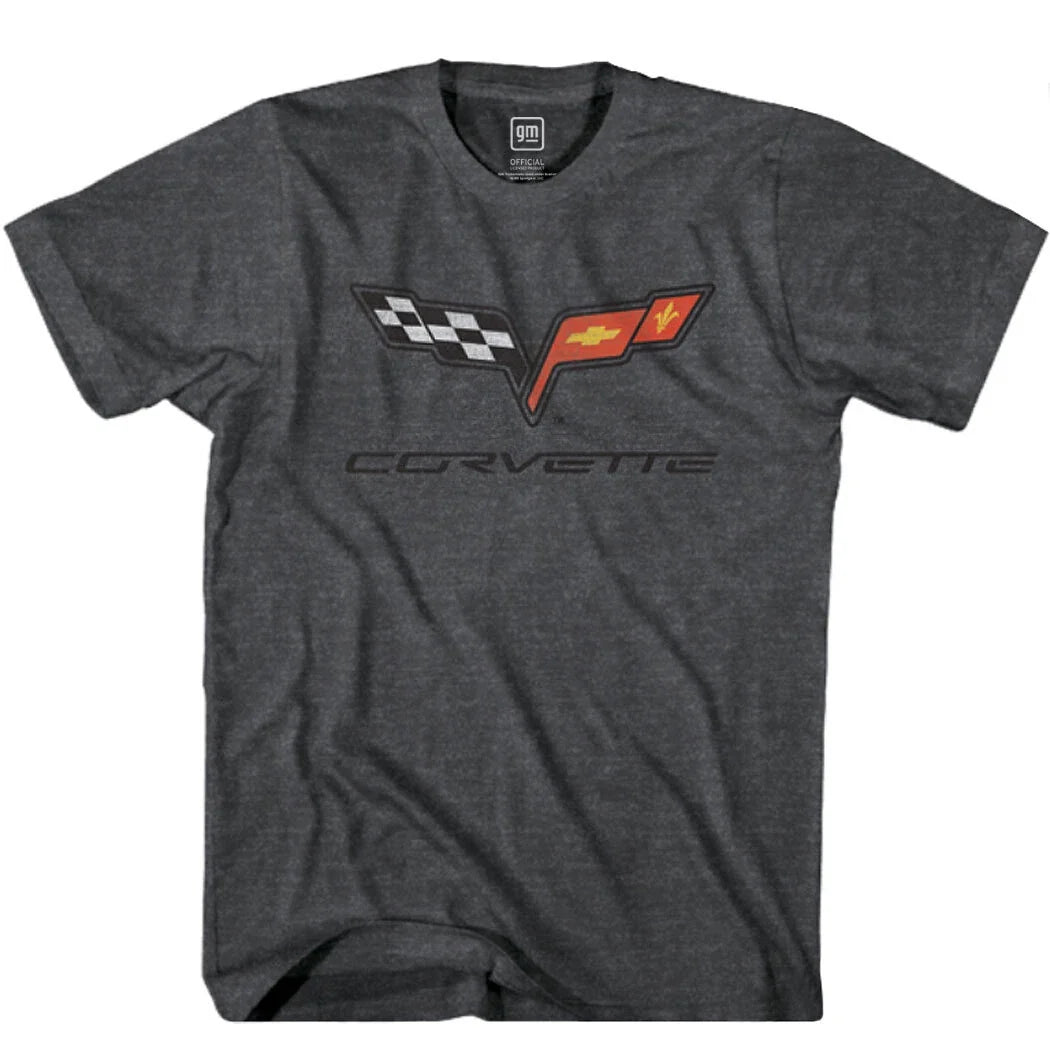 Chevrolet Corvette Crossed Flags Vintage Logo Unisex