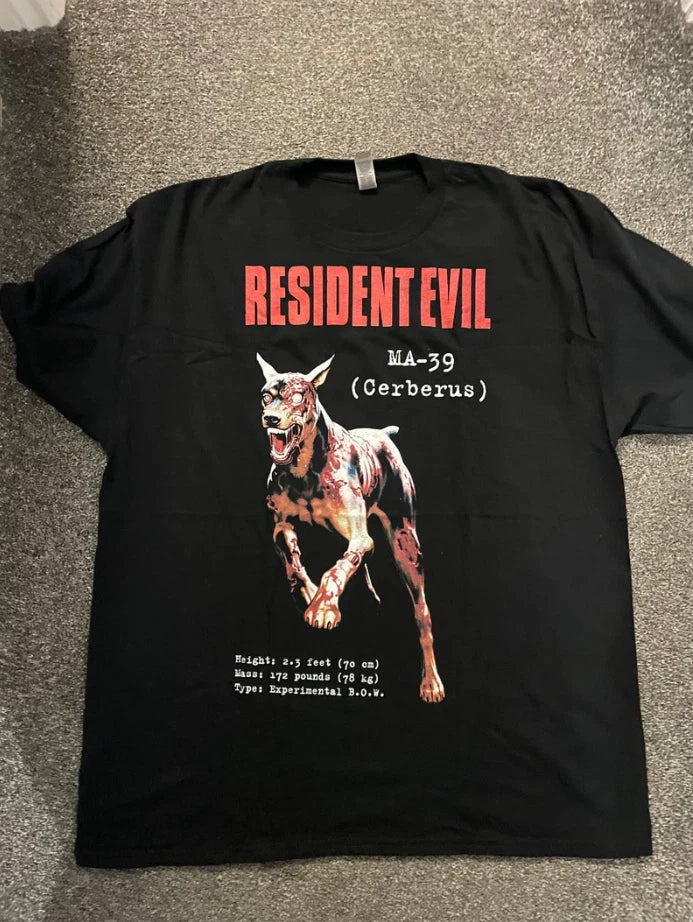 Resident Evil Cerberus Zombie Dog – Survival Horror Gamer Tee Unisex