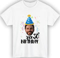 Personalise Birthday Crew Custom Photo Name Age Matching Group Party Top Unisex