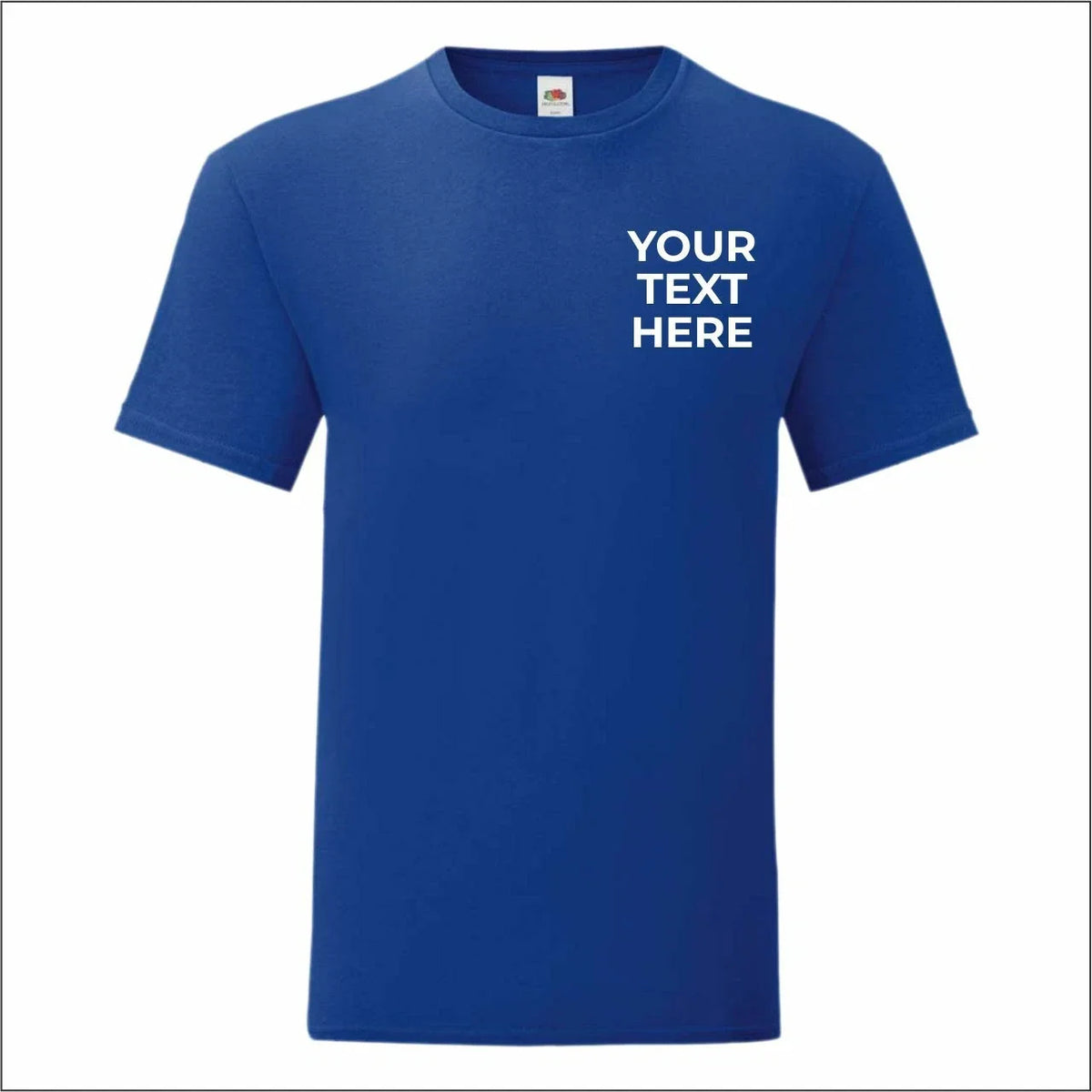 Personalised Custom Printed Fruit of the Loom Mens Iconic Tee Shirt TOP Unisex