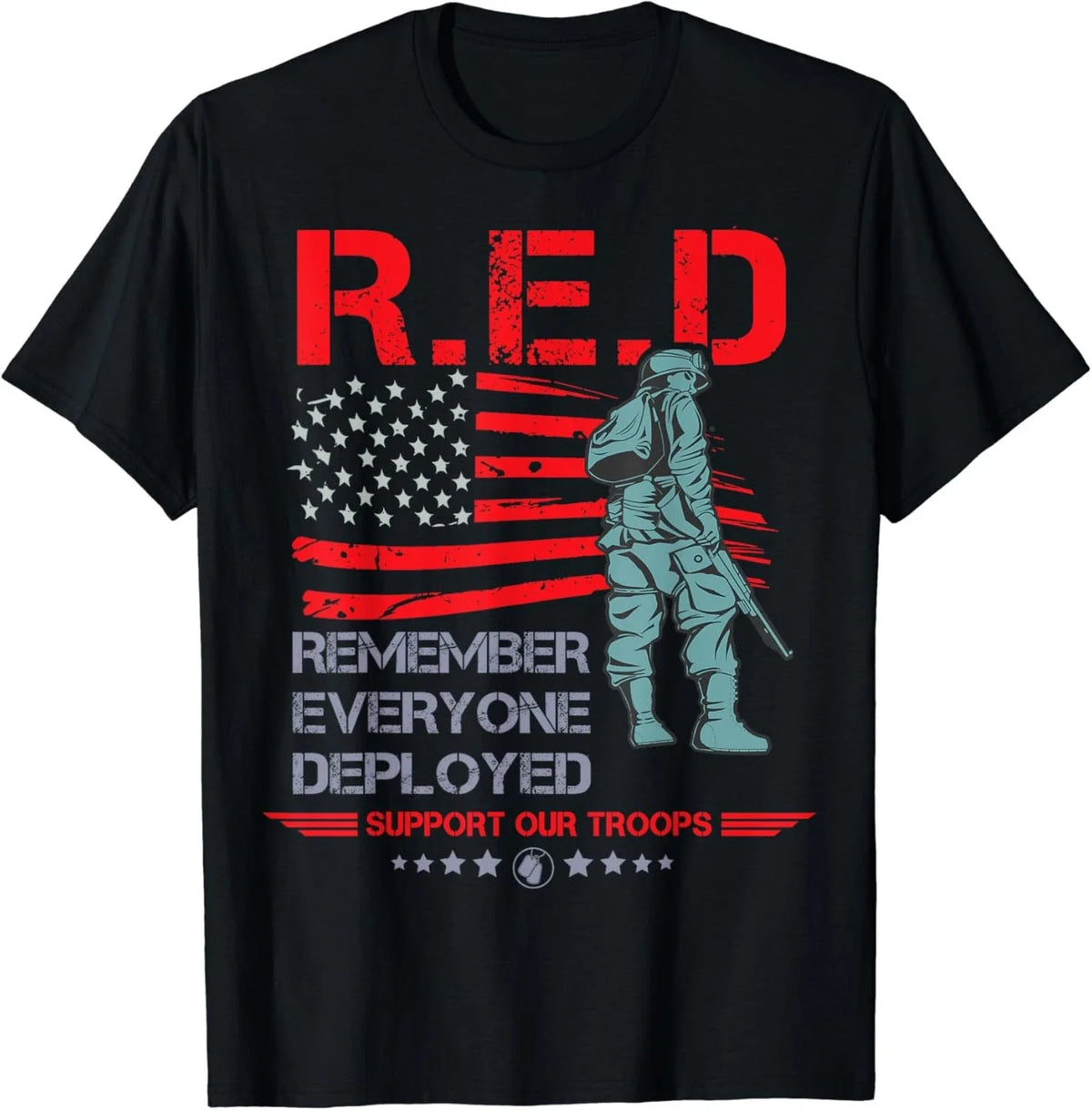 Red Friday Military Shirt, Remember Everyone Deployed Unisex