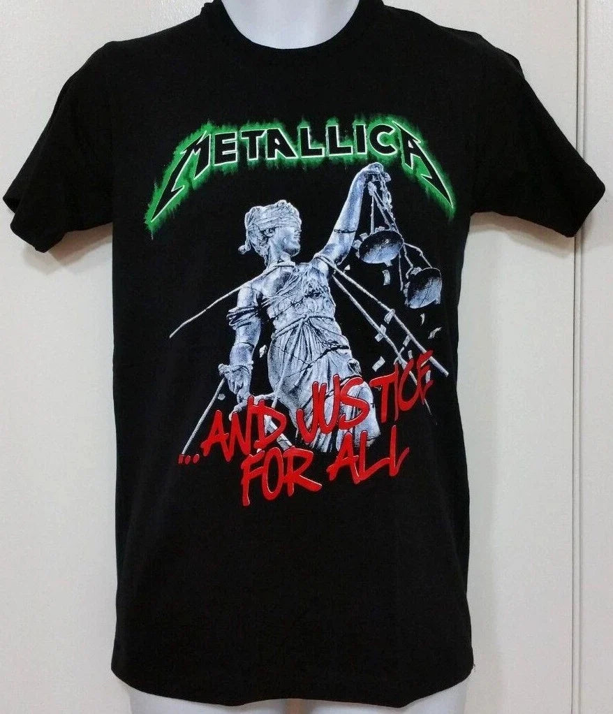 METALLICA... "AND JUSTICE FOR ALL".. Black Unisex Graphic T- Shirt. SMALL TO 3XL Unisex