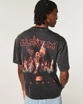 Illenium Ascend Tour Vintage Black Washed Graphic Tee EDM Music Merch Unisex