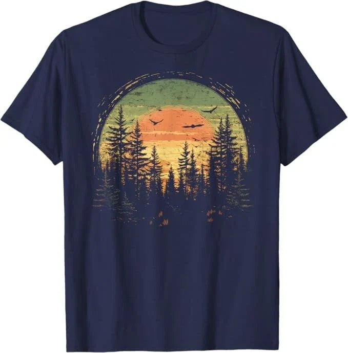 Retro Wilderness Bear Trees Reflection Outdoor Forest Unisex