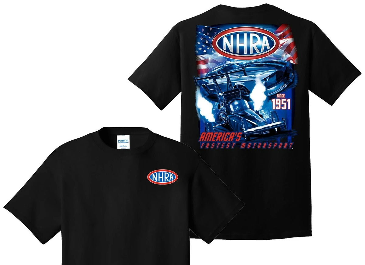 NHRA AMERICAS FASTEST MOTOR SPORT SINCE 1951 BLACK TEE FREE SHIPPING Unisex