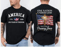 One Nation Under GOD 250 Years of Blessing 250th Anniversary Patriotic 2 Sided Unisex