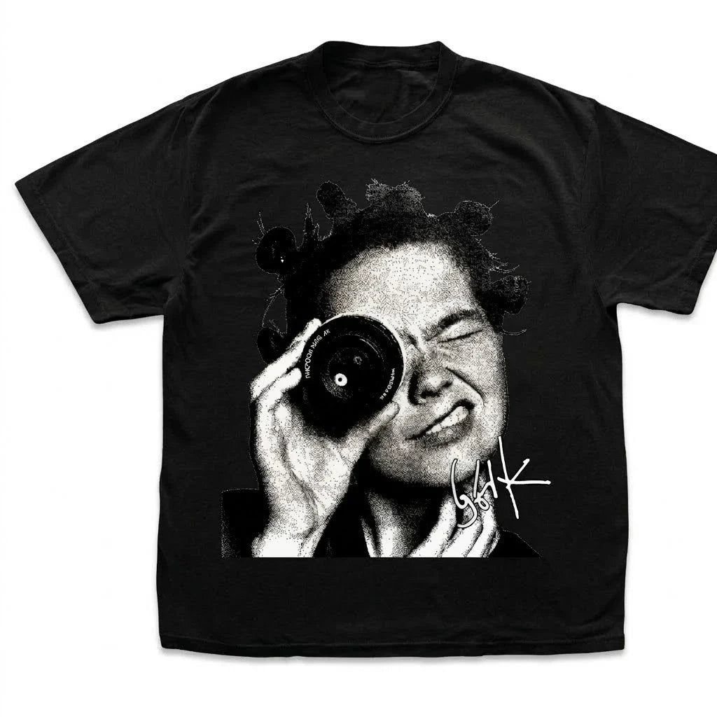 Vintage Bjork Post - Iconic Bjork Camera Graphic Tee, Aesthetic Unisex