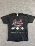 Vintage Metallica Shirt Mens Medium Black Master of Puppets Band Tee 90s Rock Unisex