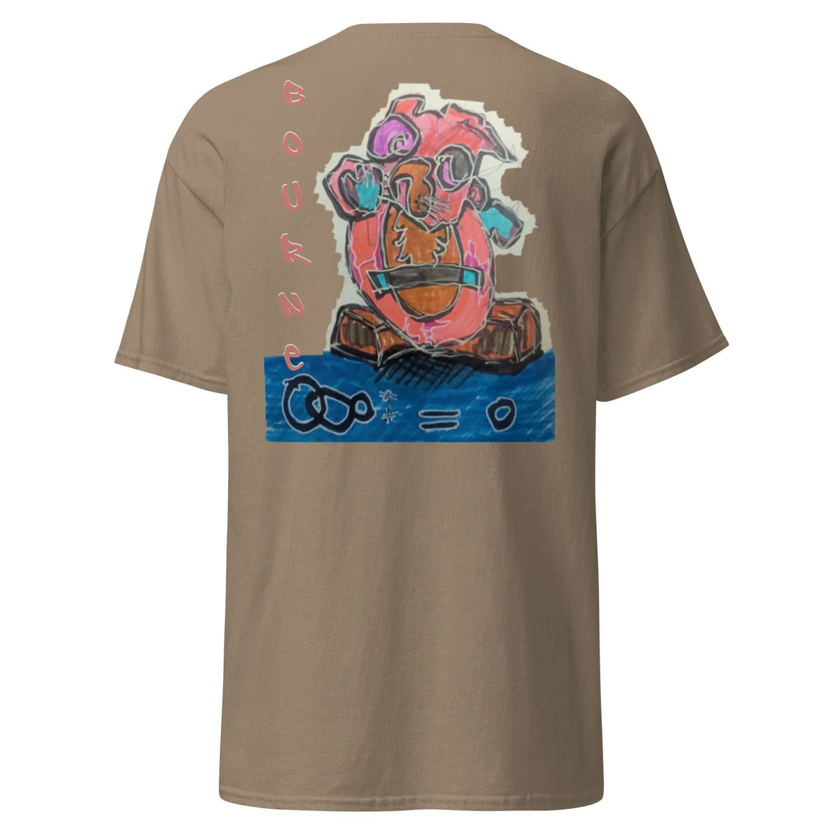 Khaki graphic Skater Art Unisex