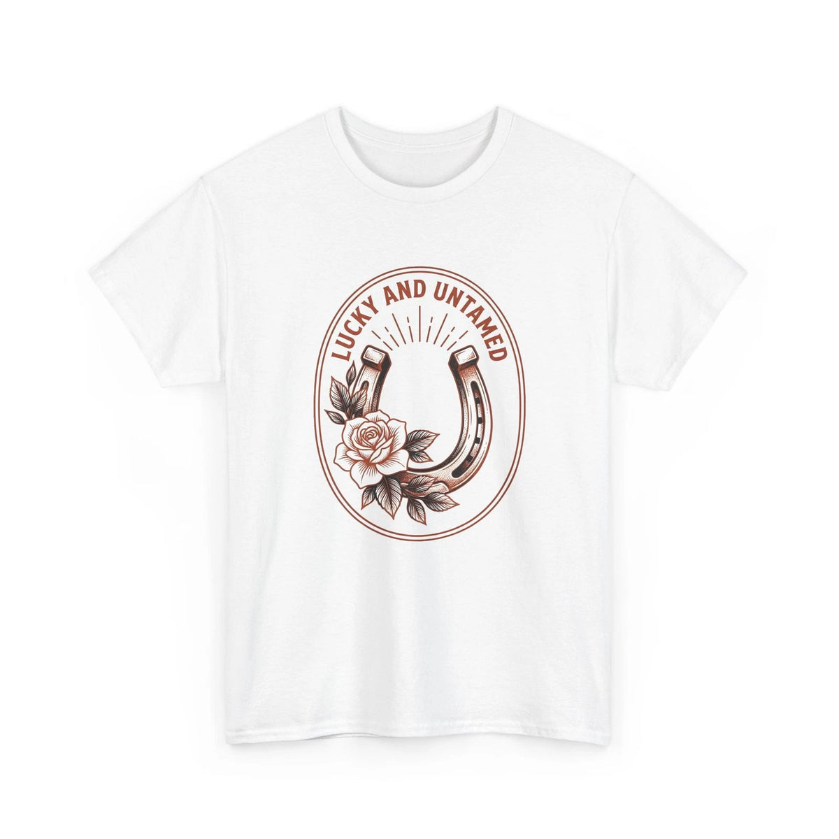 Horseshoe Rose Shirt Cowgirl Western Gift Women Vintage Tee Rose T-Shirt Rodeo