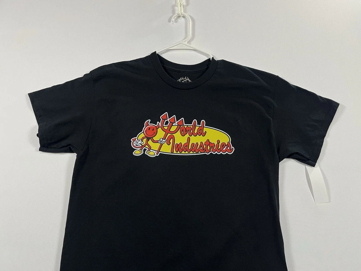World Industries (Adult Size Small) Retro-Logo, Vintage Skateboard 90s Unisex