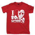 I Love 80s Horror Movies T Shirt Halloween Jason Voorhees Zombie DVD Blu Ray Tee Unisex