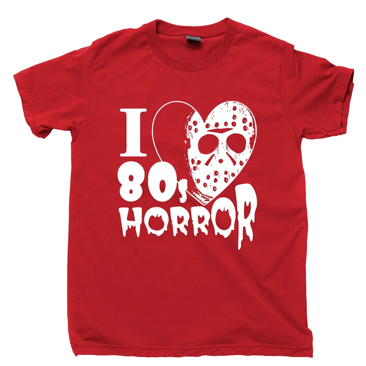 I Love 80s Horror Movies T Shirt Halloween Jason Voorhees Zombie DVD Blu Ray Tee Unisex