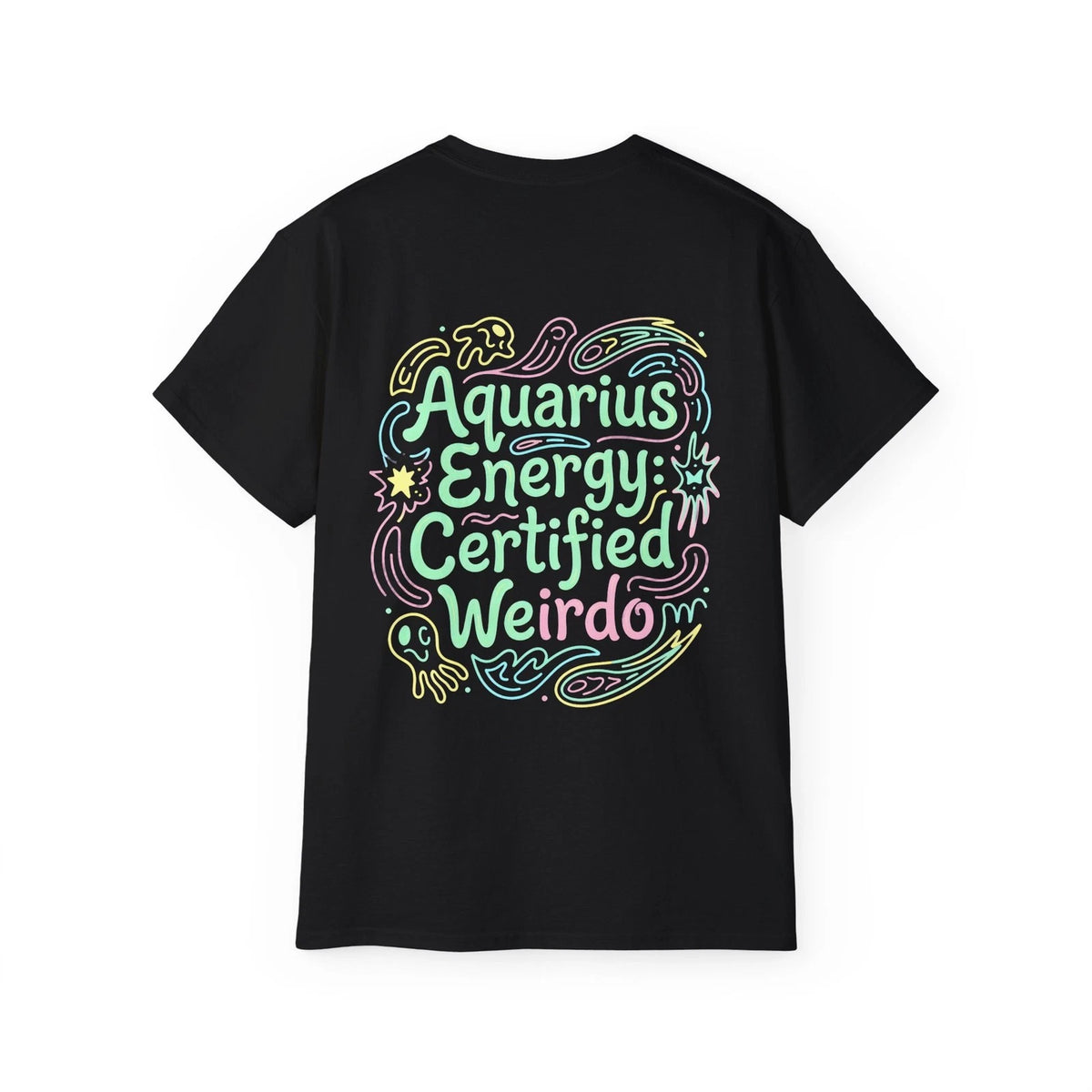 Aquarius Zodiac Energy T‑Shirt – Aquarius Graphic Tee – Astrology Gift