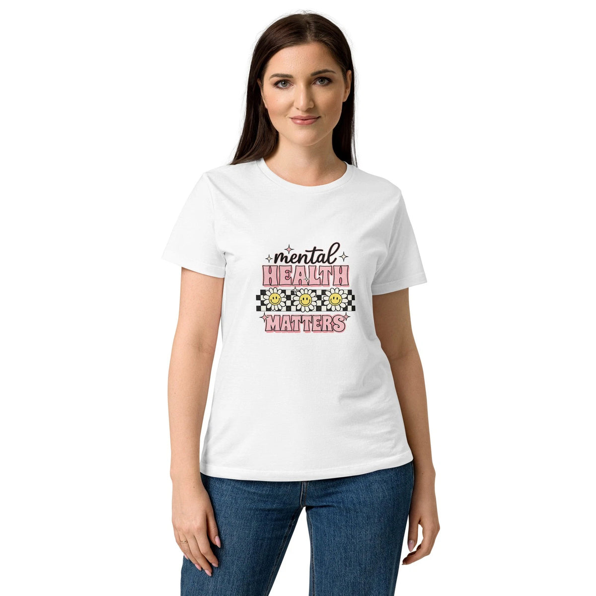 Mental Health Matters Retro Shirt Smiley Daisy Graphic Tee