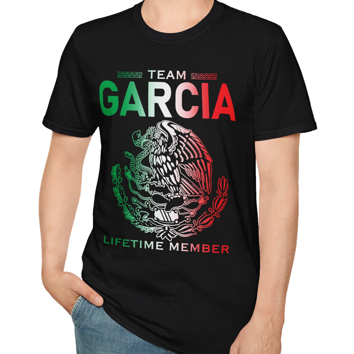 Team Garcia Shirt Family Reunion TShirt Mexico Flag Last Name Gift Cinco De Mayo