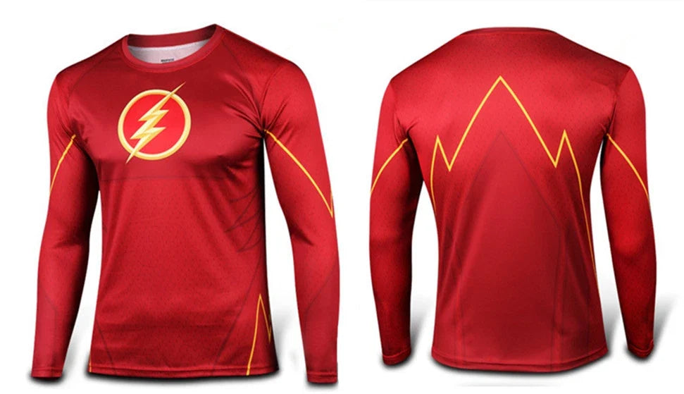 The Flash Costume Tee Short Sleeve Long Sleeve Men's Sports Jersey Unisex