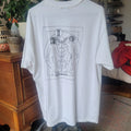 Vintage Astrology Gemini Graphic T Shirt  X Large White DIY 90s Deadstock